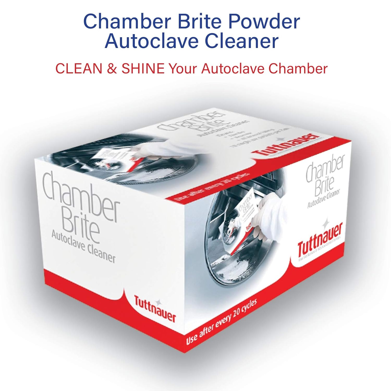 Tuttnauer TU-CB0010 Chamber Brite Powdered Autoclave Cleaner (Pack of 10) Pack of 2