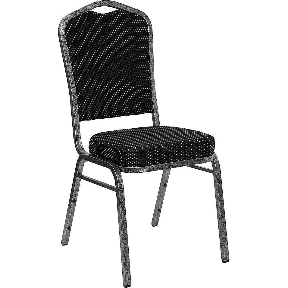 Flash Furniture Crown Back Banquet Chair in Black
