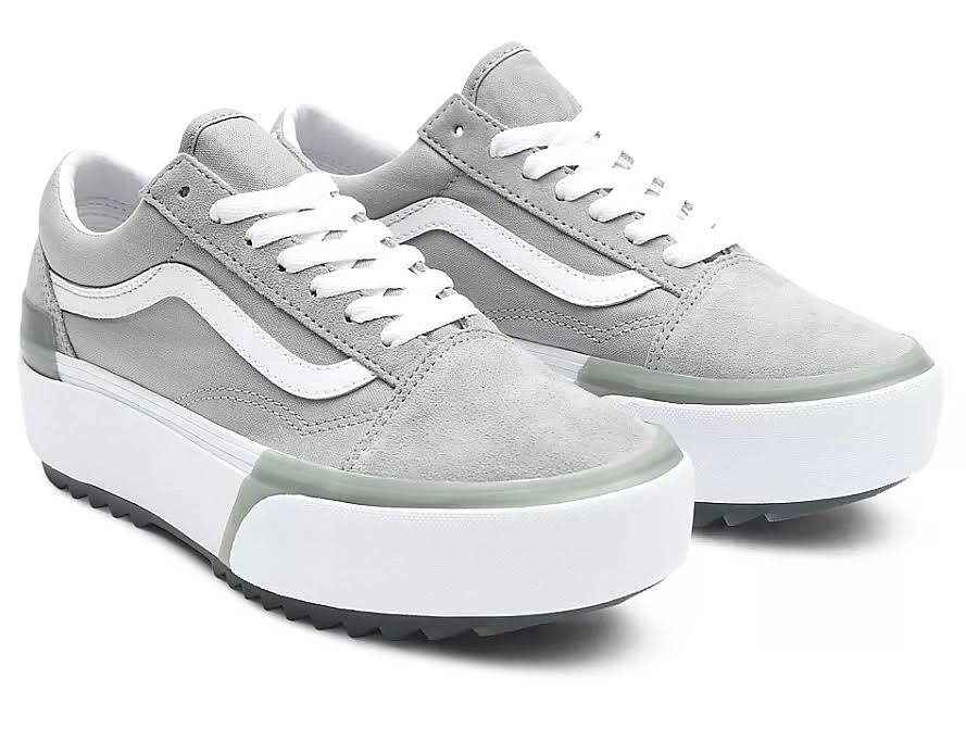 Vans Pastel Old Skool Stacked (Drizzle/True White) 8.5