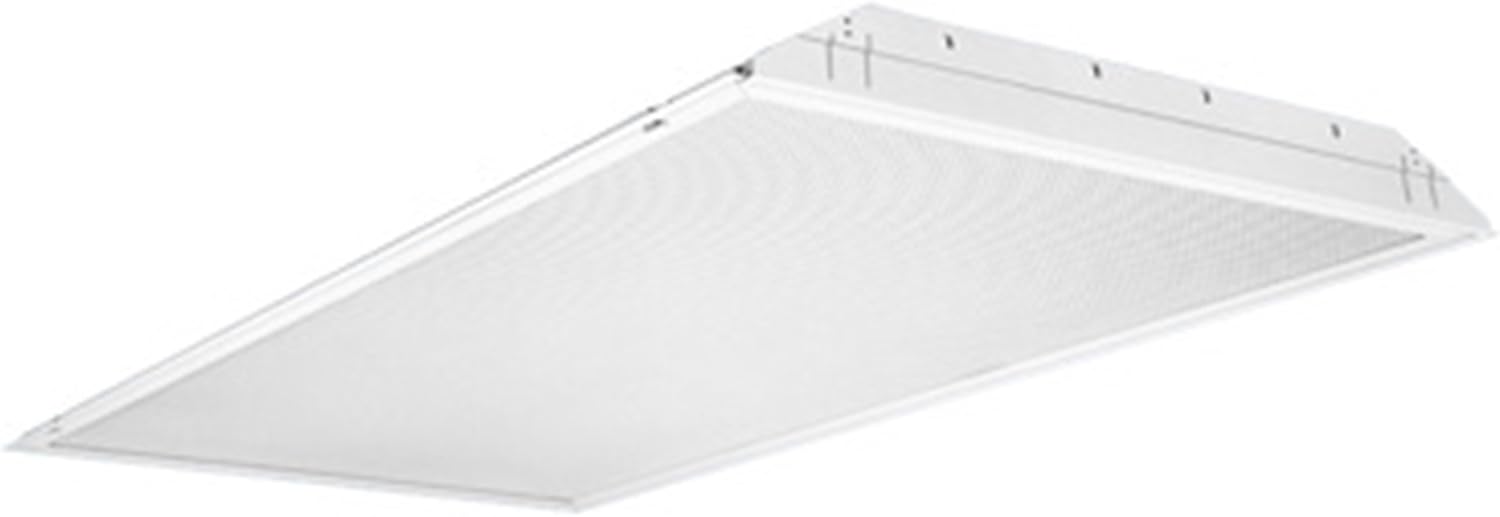 Lithonia Lighting 2GT8 4 32 A12 MVOLT 1/4 GEB10IS 4-Light Fluorescent General Purpose Troffer, White Pack of 2