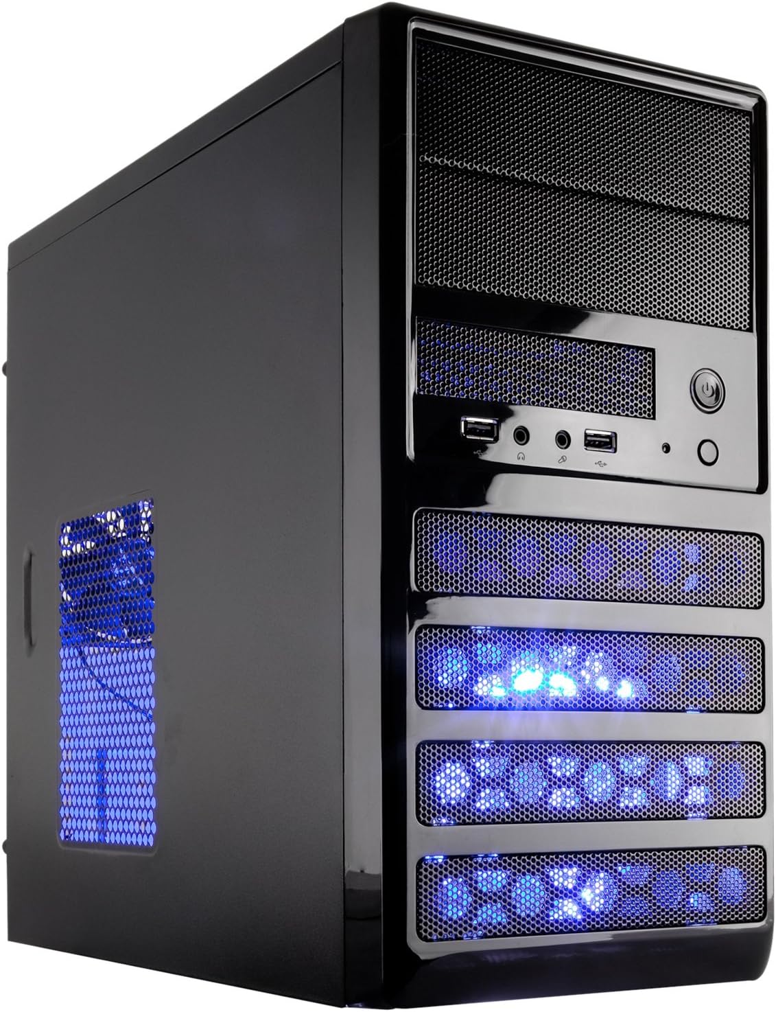 Rosewill Dual Fans MicroATX Mini Tower Computer Case with USB 2.0 Cases Ranger-M Black Pack of 2