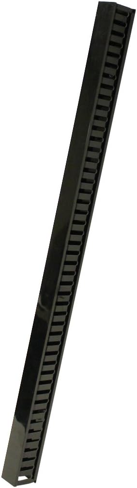 NavePoint 1 Channel Tooless Steel Vertical Duct Cable Manager 34 Inch with Tray Mount Buttons Pack of 2