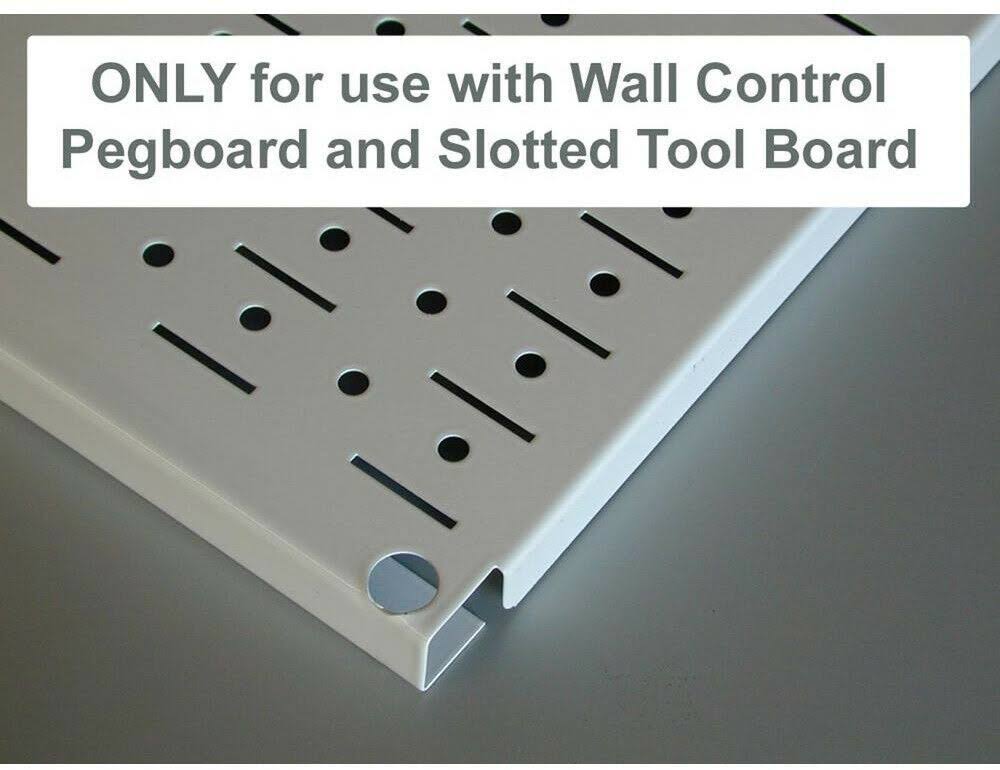 Wall Control Slotted Tool Board Workstation Accessory Kit for Pegboard u0026 Slotted Tool Board, White
