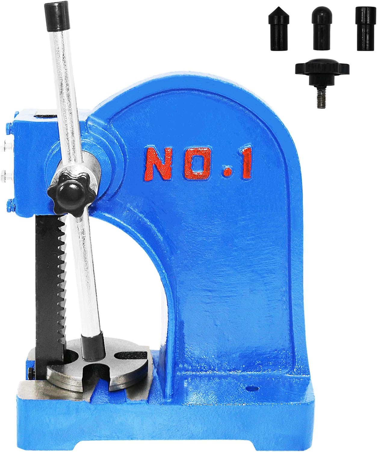 PNBO Manual Arbor Press 1 Ton,Heavy Duty Desktop Punch Press Machine for Riveting Punching Holes