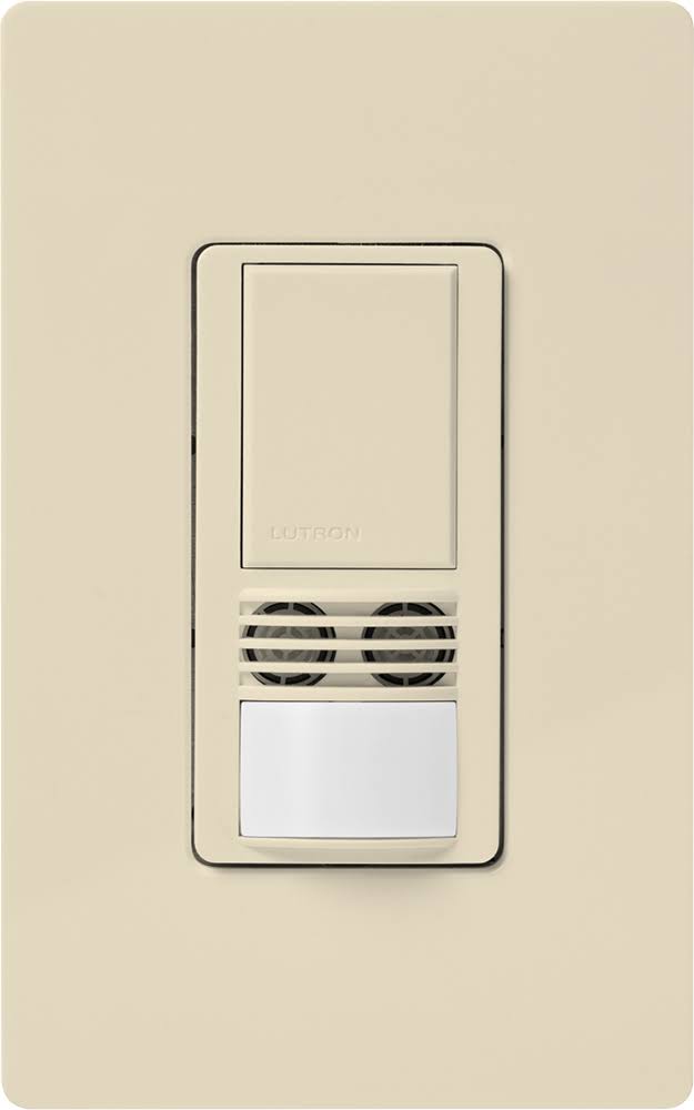Lutron MS-A102-V-ES Maestro Dual Technology Vacancy Sensor Switch, Eggshell