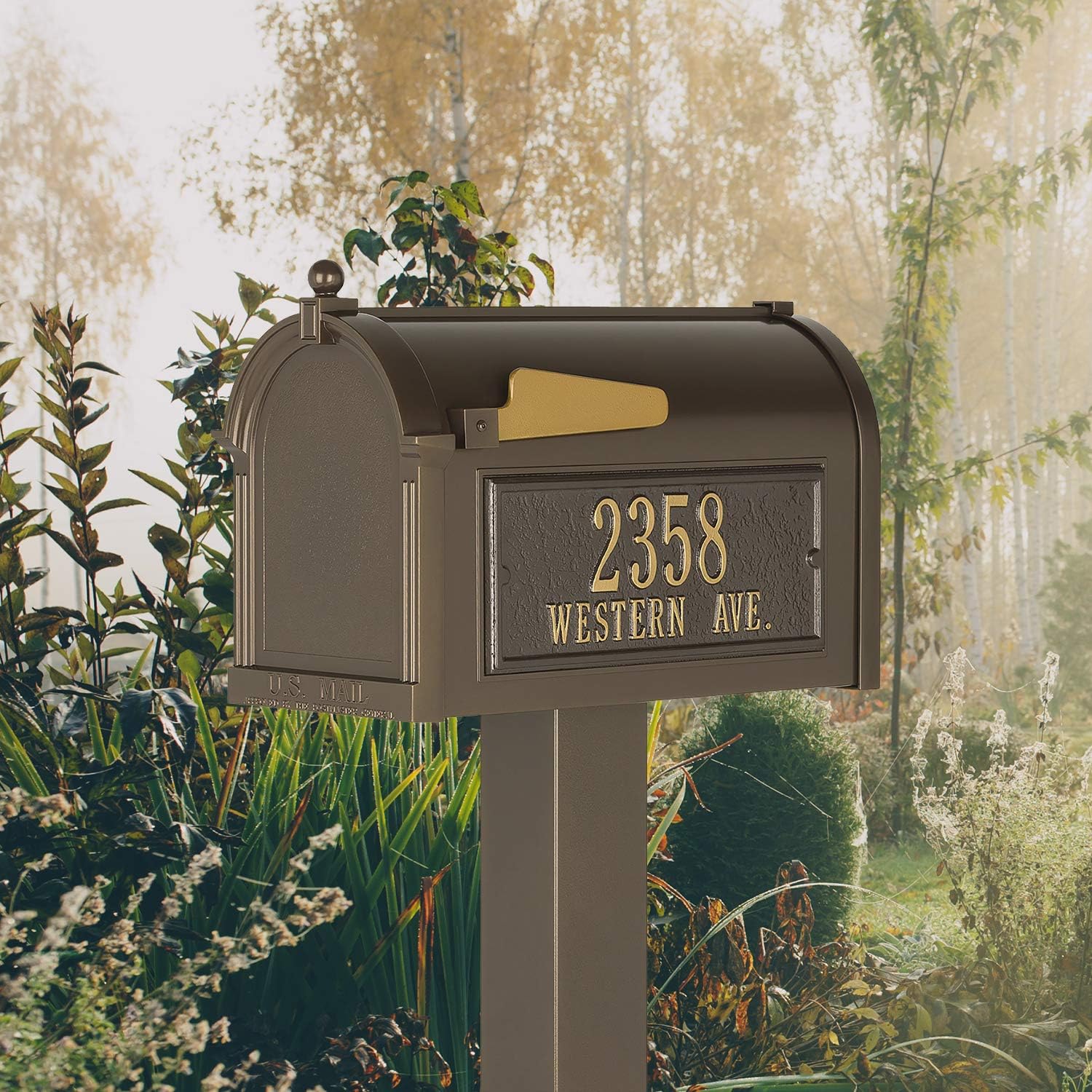 Whitehall Premium Mailbox Package - Black, Extra Large