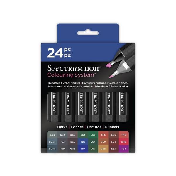 Spectrum Noir Alcohol Markers - Darks - 24 Pack