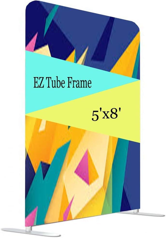 Tension Fabric EZ Tube Frame Display Backdrop Stand 5 x 8 ft. Background Banner Frame Quickly Display The Background Wall Banner Stand for Trade Show Display (5'x8')