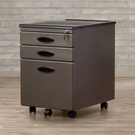 Feltonville 3 Drawer Filing Cabinet Finish: Pewter/Black