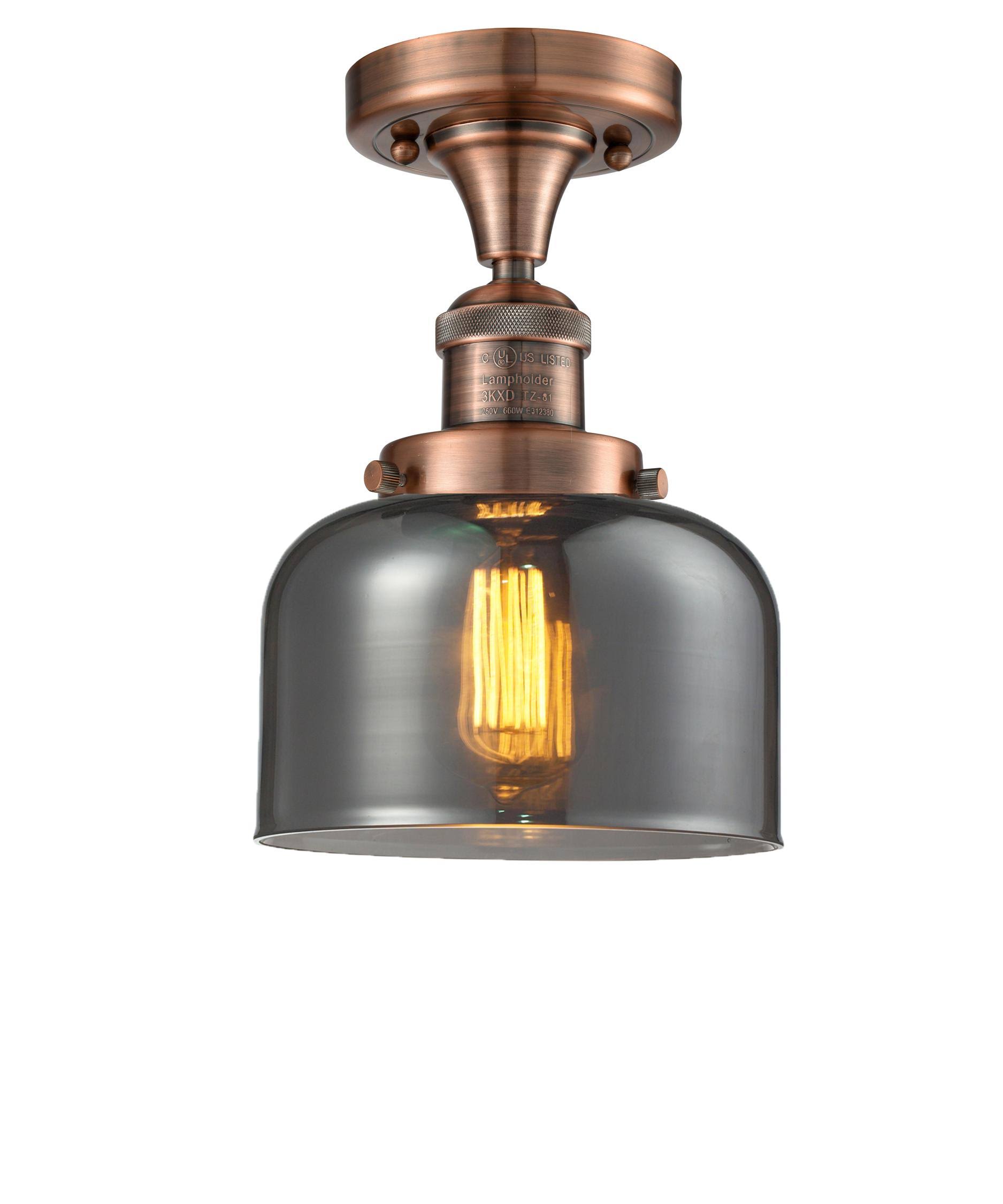 Innovations Lighting-Large Bell 1 Light Semi-Flush Mount-517-1CH-AC-G73