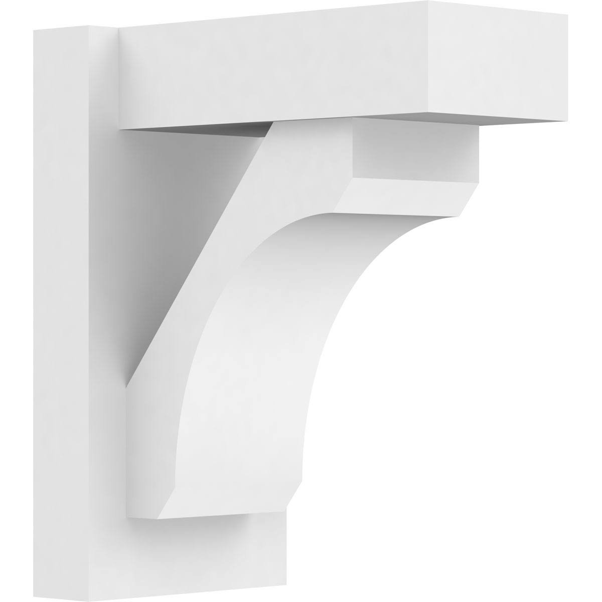 Ekena Millwork OUTP07X12X14LEC05 7x22W x 12x22D x 14x22H Legacy Architectural Grade PVC Outlooker with Block Ends