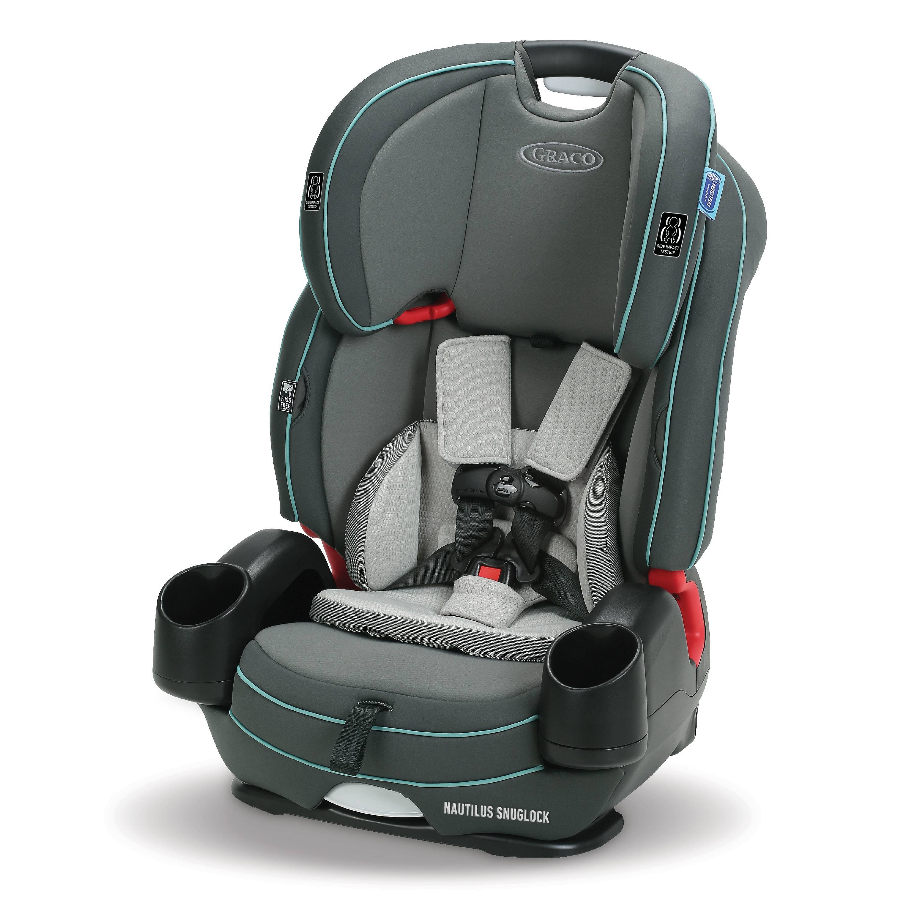 Graco Nautilus SnugLock 3-in-1 Harness Booster Car SEAT, Kanai Teal