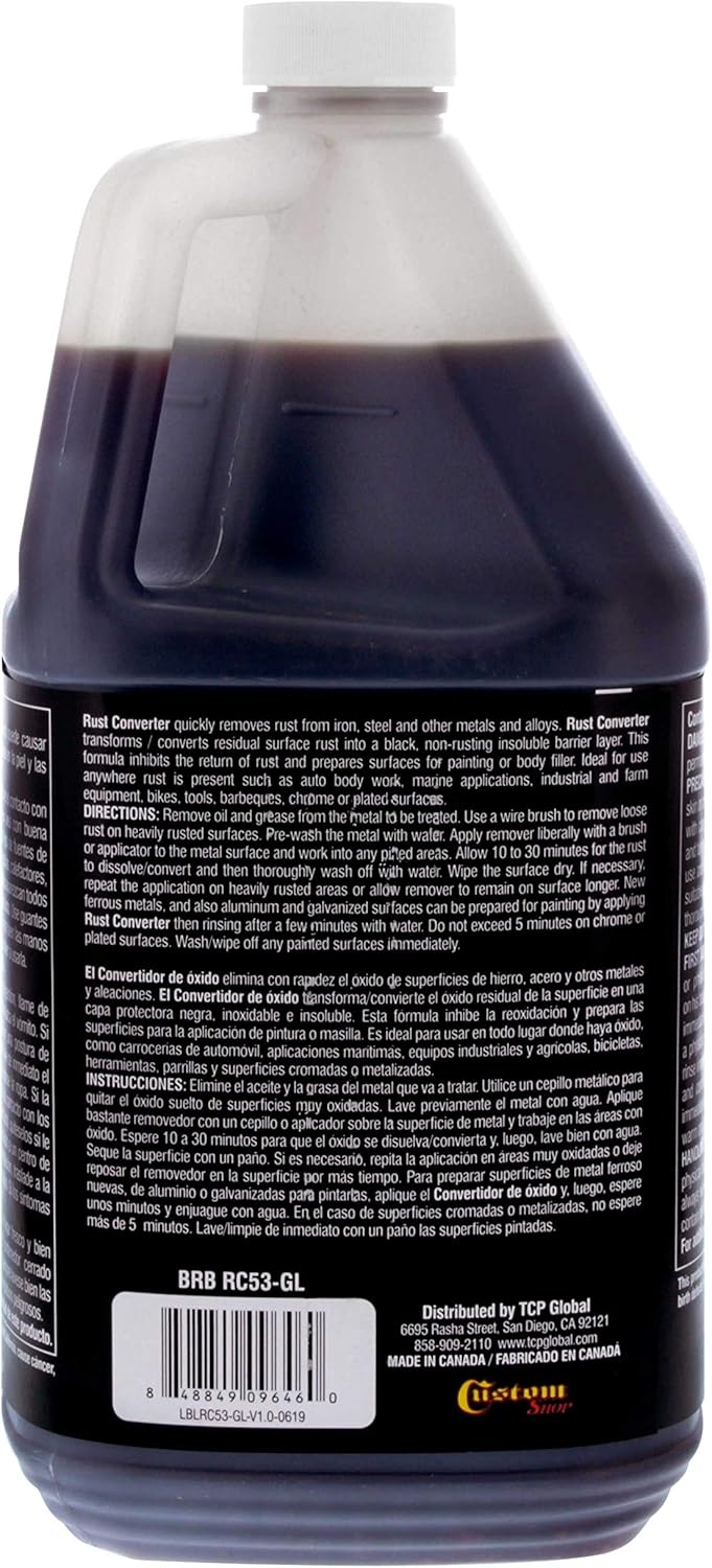 Barrier Bond - Rust Off - Professional Rust-Converter Coating -1 Gallon Bottle of Premium Rust Convertor Coating - Anti-Rust Protection for Underbody Rustpoofing Converts Rust to Inert Black Barrier Pack of 2