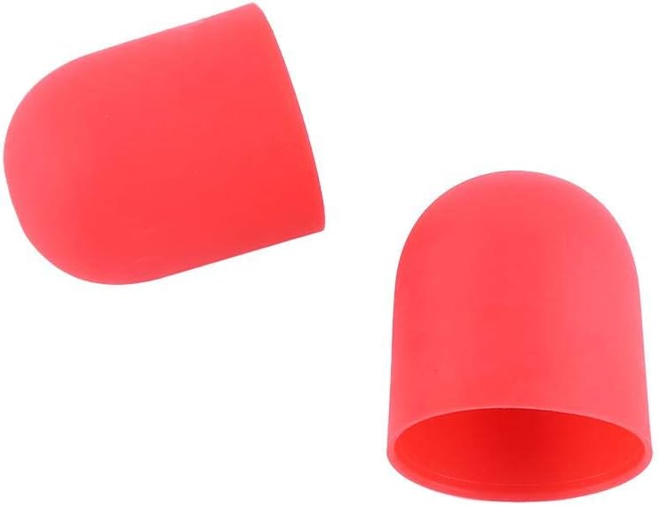 4PCS Silicone Motor Guard Stopper Cover, Protective Accessories (Red+Blue) (Red)