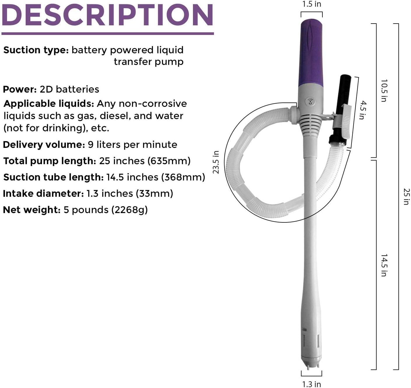2pk - TeraPump TRHD03 Battery Operated 2D Pump with Buzzer Pack of 2
