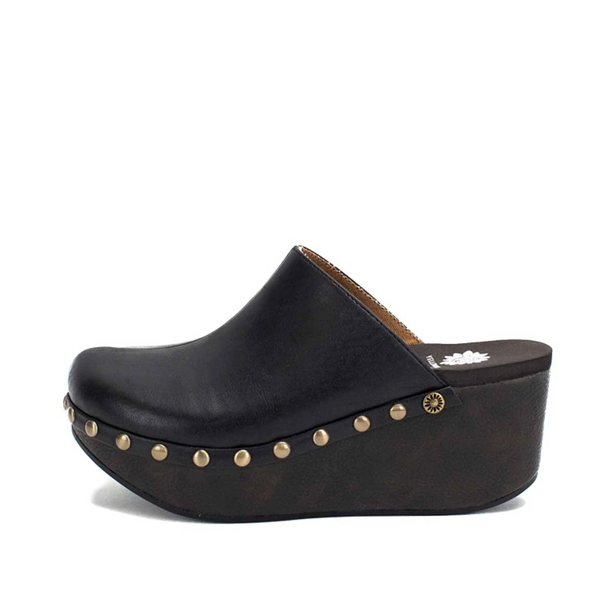 Yellow Box Black Brown Baldwyn Clogs