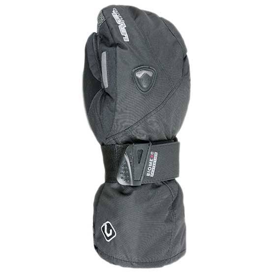 Level Fly Snowboard Mittens with Wrist Guards; Black
