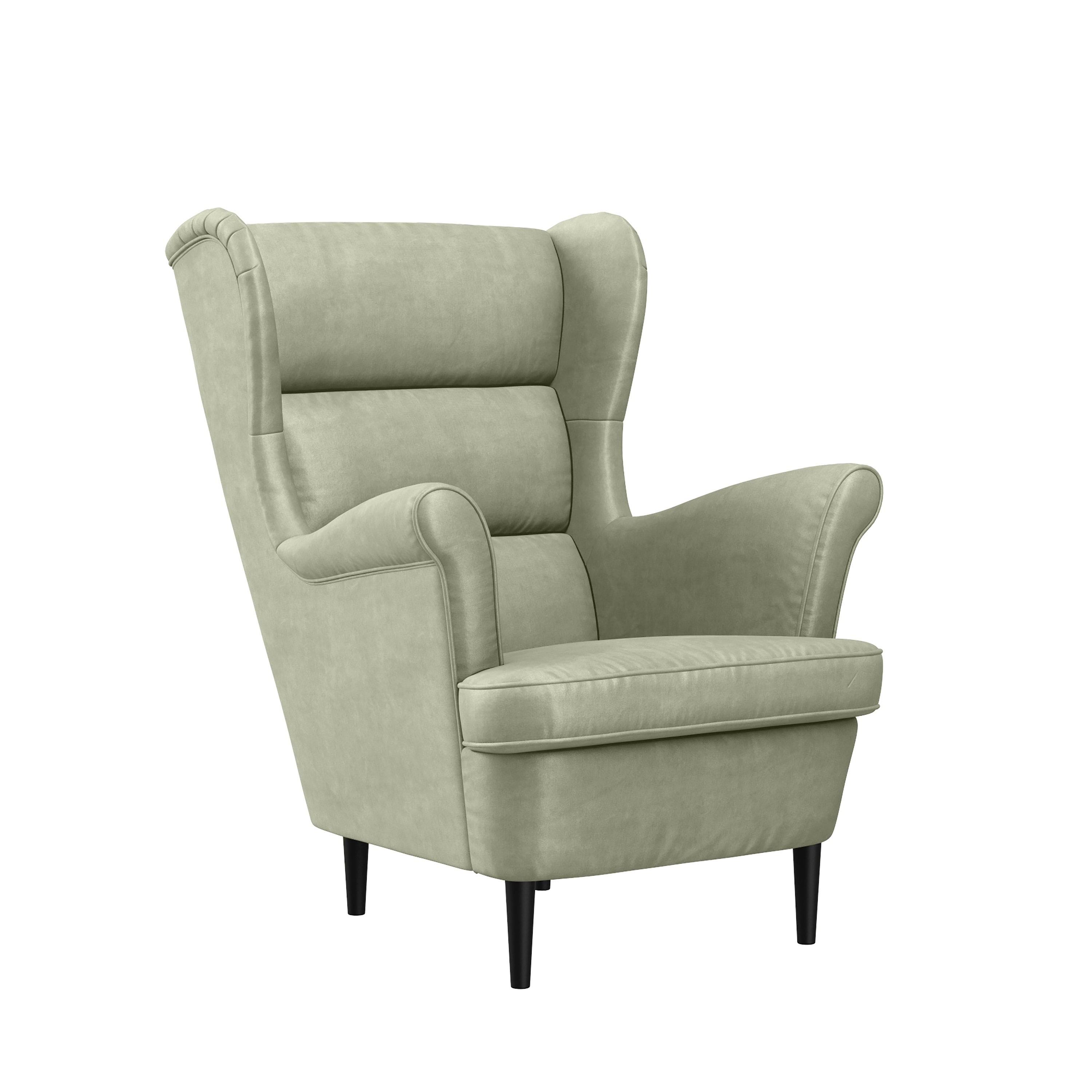 Copper Grove Novalee Tapered Wingback Arm Chair - Fawn Grey