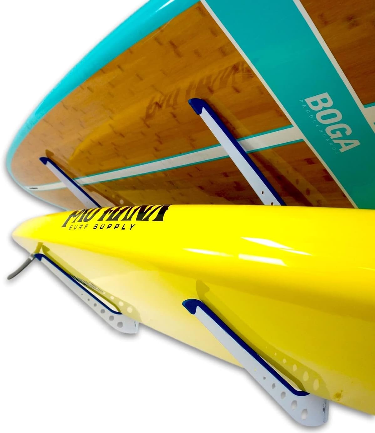 StoreYourBoard 2 SUP Wall Storage Rack, Adjustable Metal Paddleboard Home and Garage Organizer, Best Hanger Mount