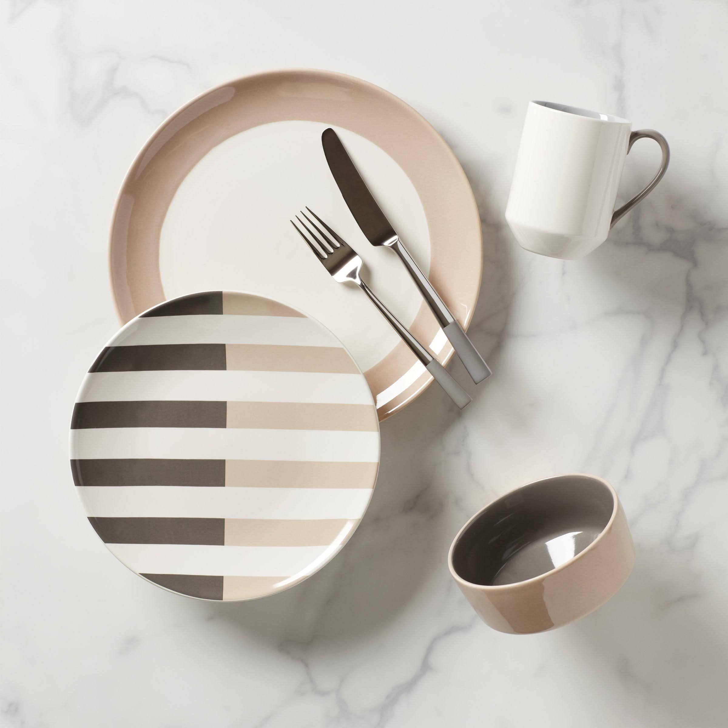 Kate Spade New York Nolita 4 Piece Place Setting - Grey