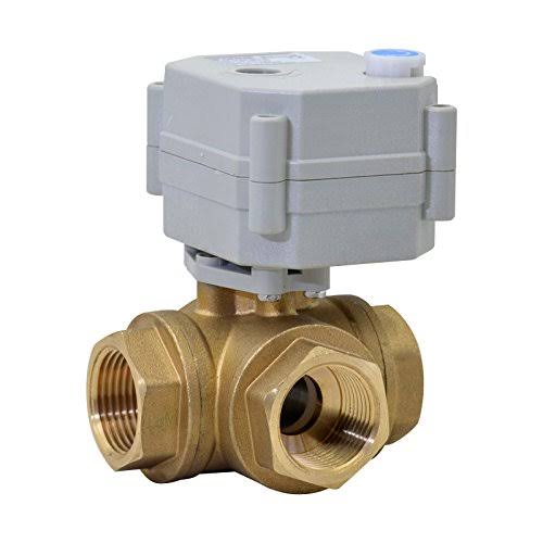 HSH-Flo 3 Way 1/4x22 3/8x22 1/2x22 3/4x22 1x22 12V/24VAC/DC 110-240VAC L Type Auto Return Brass Electrical On/Off Motorized Ball
