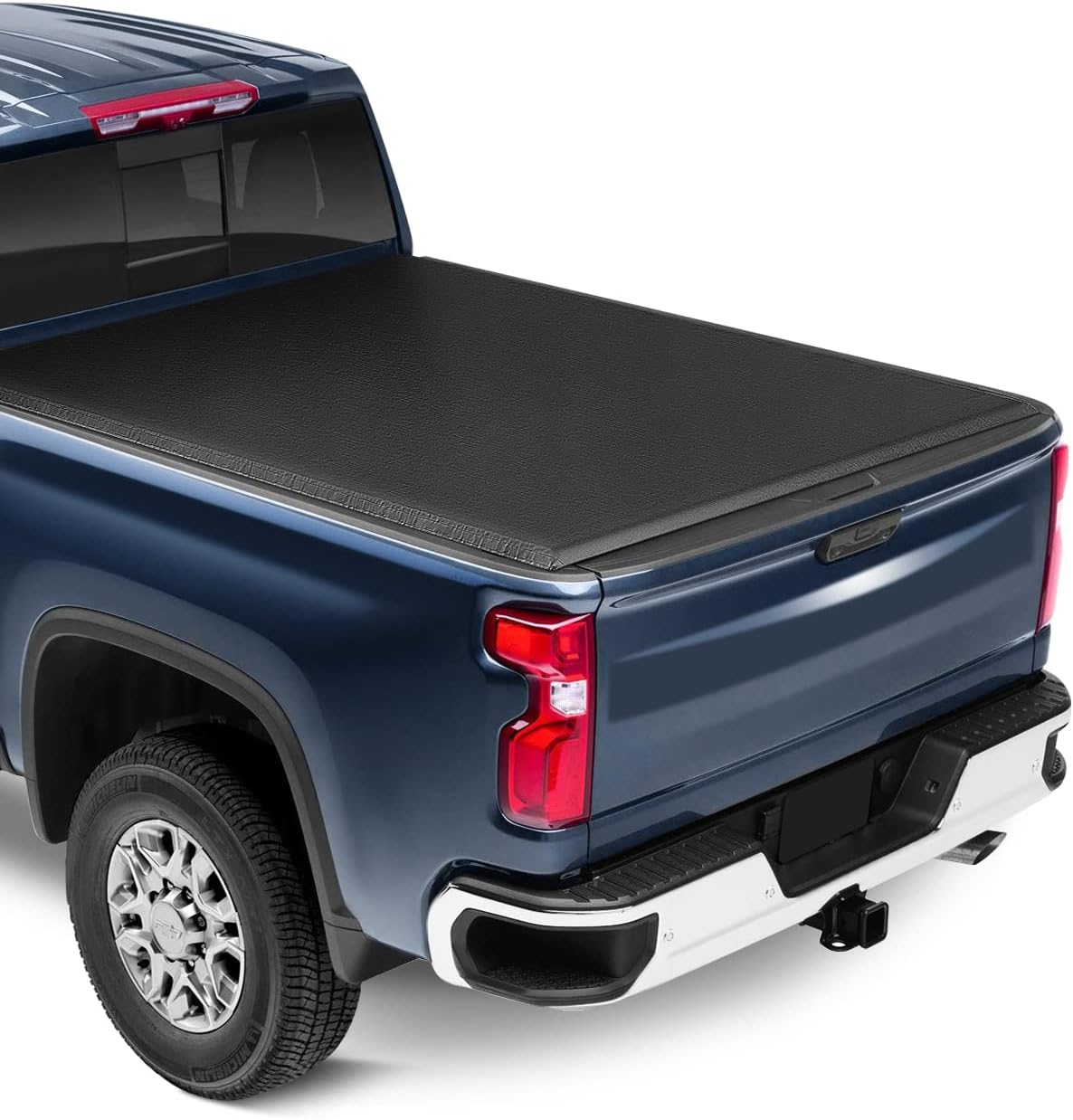 TOPCOVER Soft Tri-Fold Truck Bed Tonneau Cover Fits for Chevy Colorado 2015-2021,for GMC Canyon 2015-2021 Fleetside 5FT Bed, Black Pickup Truck Bed Cover