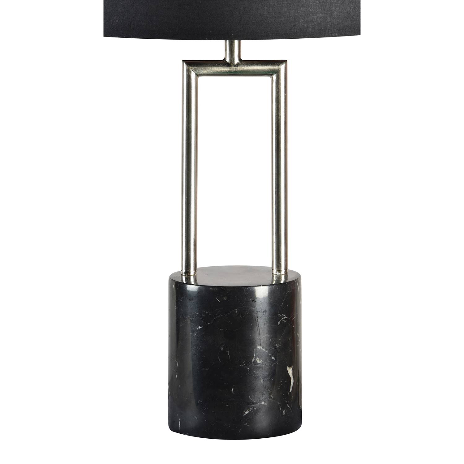 Renwil LPT1099 Chartwell Satin Nickel Black Marble Table Lamp
