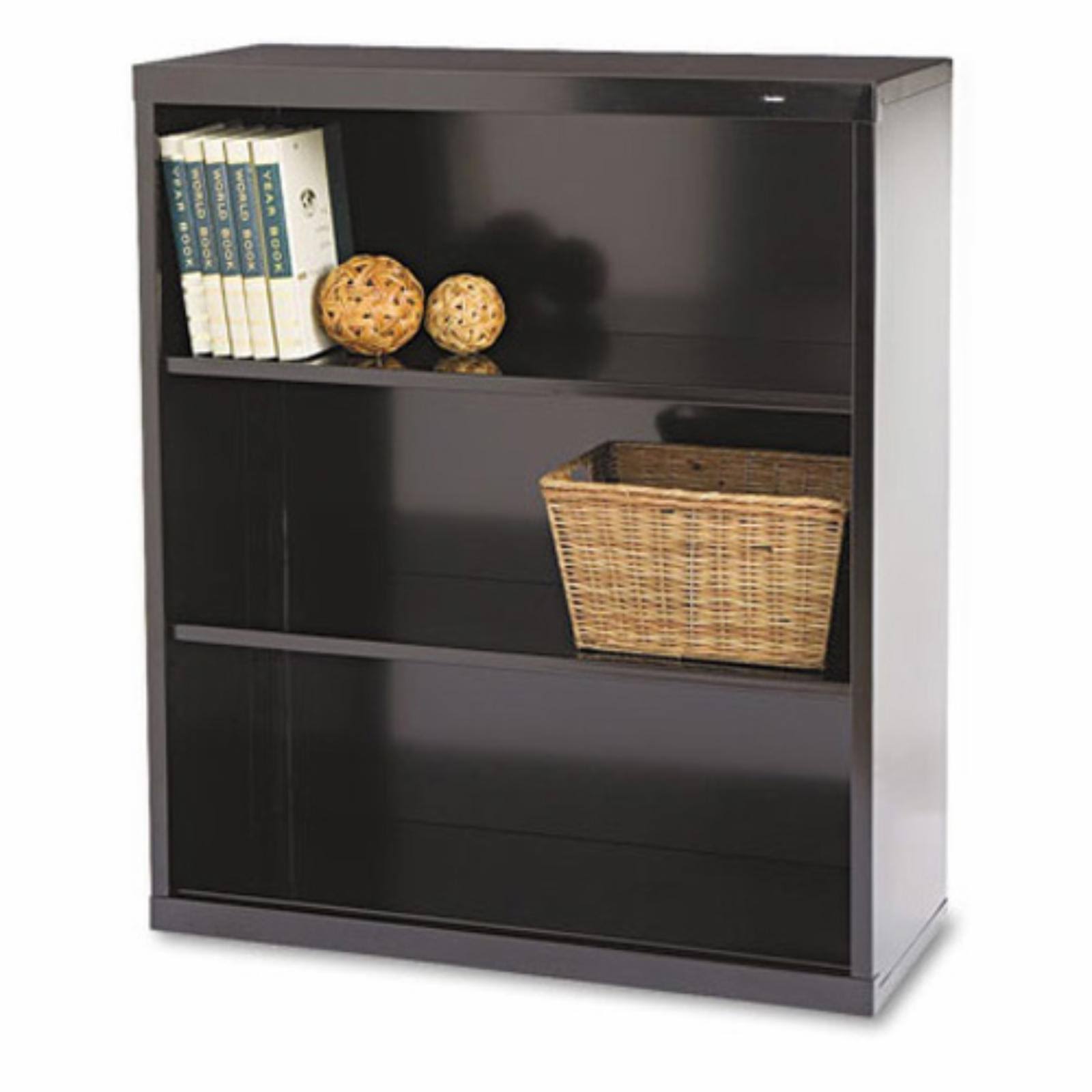 Tennsco Metal Bookcase Three-Shelf 34-1/2w x 13-1/2d x 40H Black