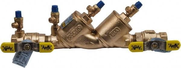 1-1/4 Thread, 175 PSI WOG Rating, Bronze Double Check Backflow Preventer Valve