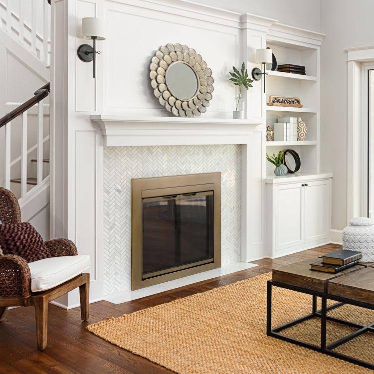 Pleasant Hearth Ashlynn Medium Glass Fireplace Doors