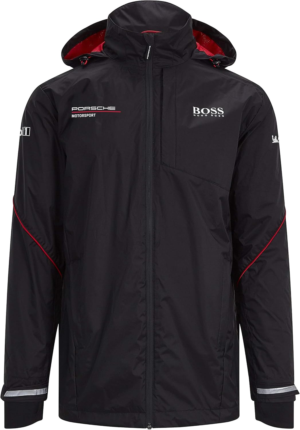 Porsche Motorsport Team Black Rain Jacket w/Motorsport Kit