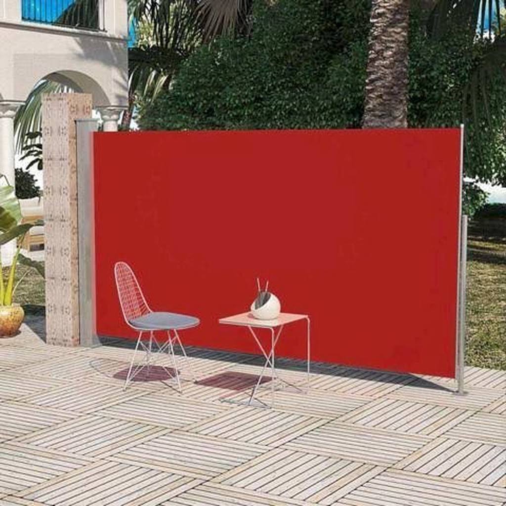 vidaXL Patio Terrace Side Awning Red 5&2x22x9&10x22