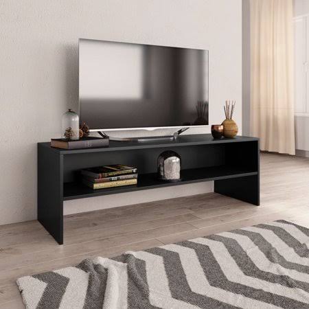Htovila TV Cabinet Black 47.2 inchx15.7 inchx15.7 inch Chipboard