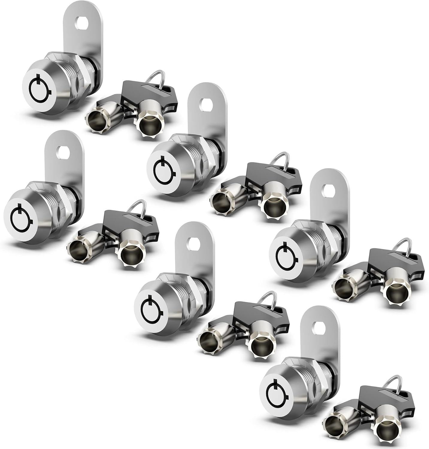 6 Pack Cabinet Locks with Keys, 5/8