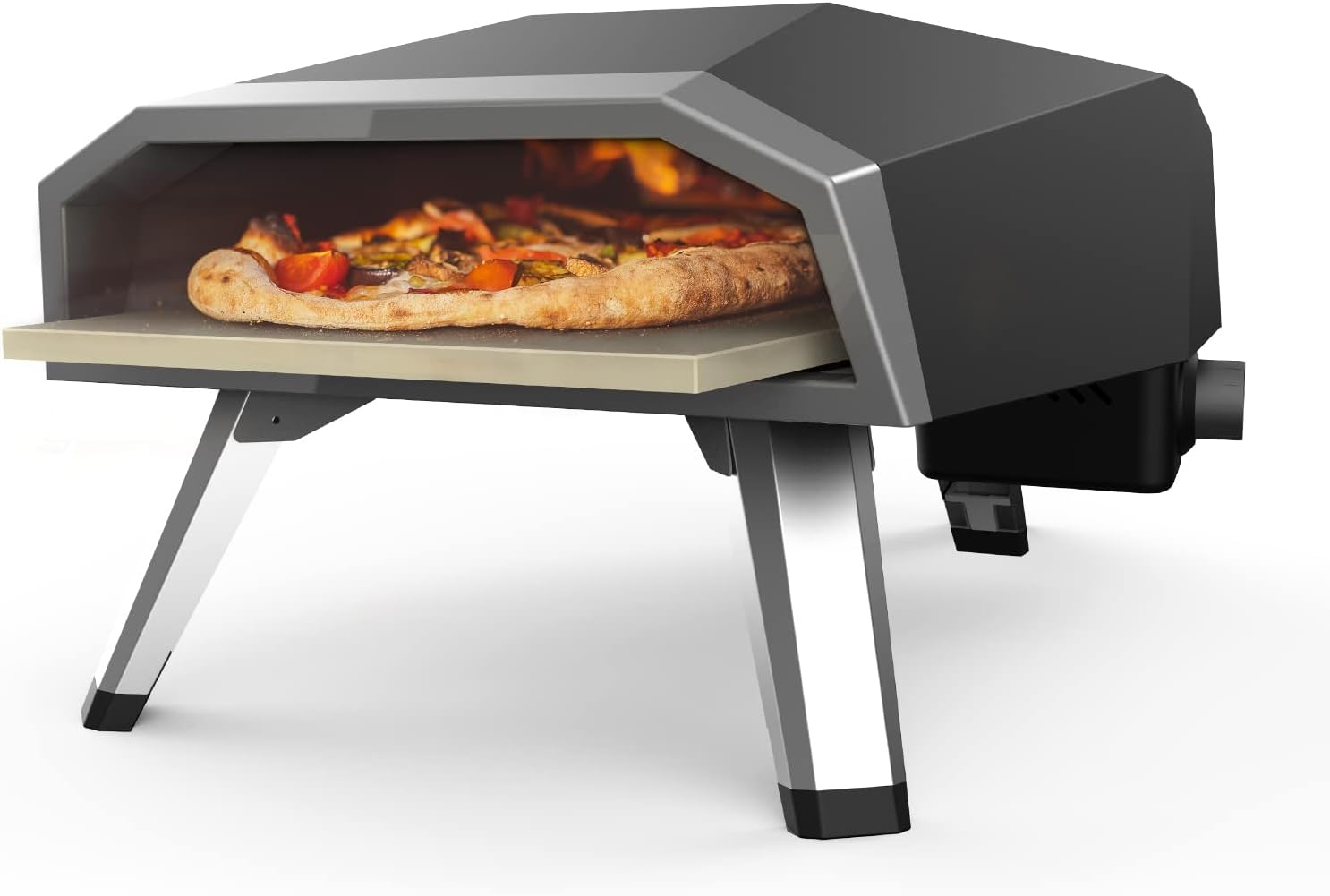Gas Pizza Oven Portable Outdoor Pizza Oven for 12'' Pizza, Stainless Steel Pizza Maker Set for Outside Backyard Camping Cooking