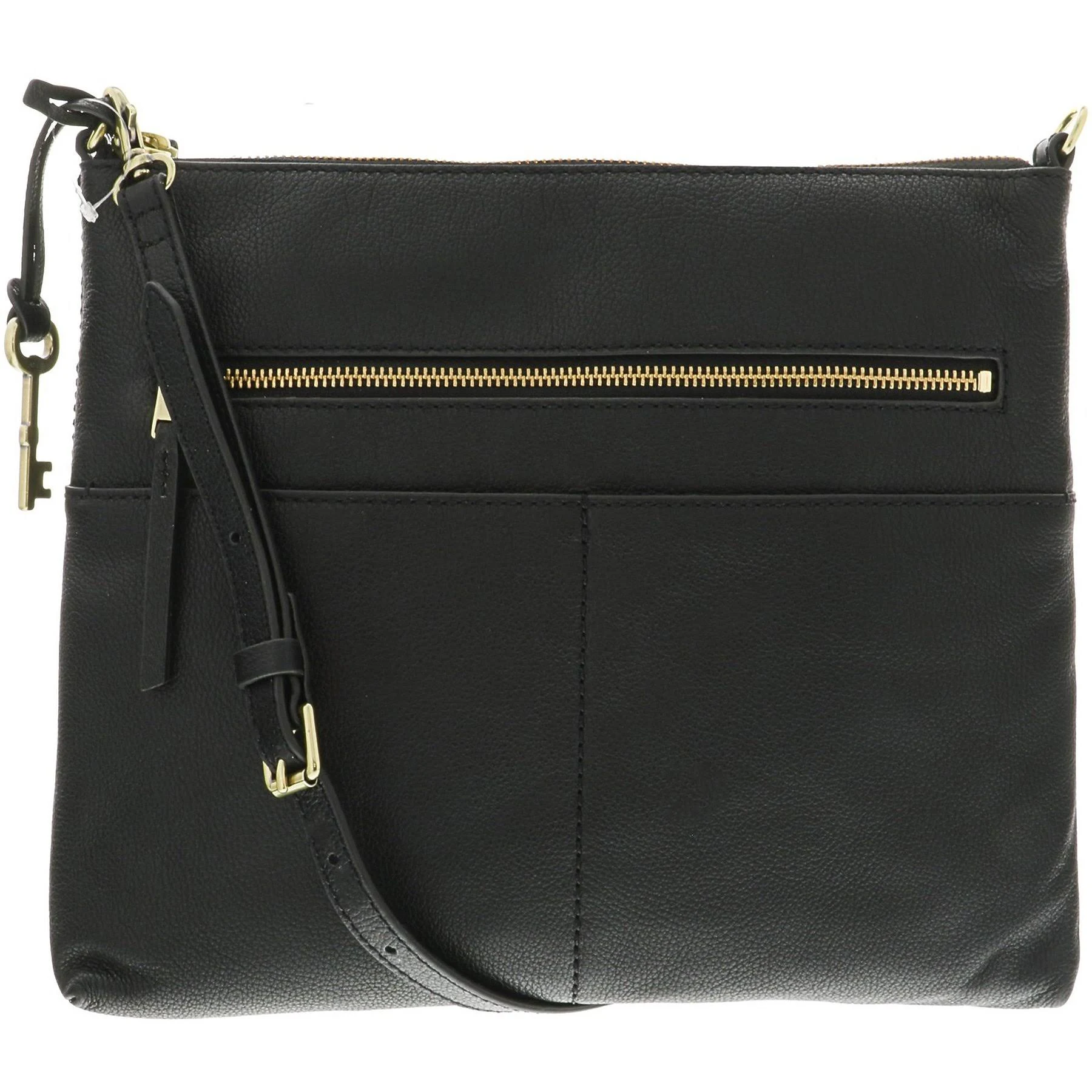 Fossil Fiona Large Crossbody Bag - Black/Gold