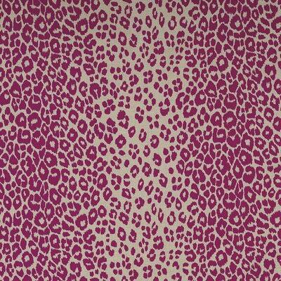Schumacher Classics Iconic Leopard Fabric Fuchsia/Natural