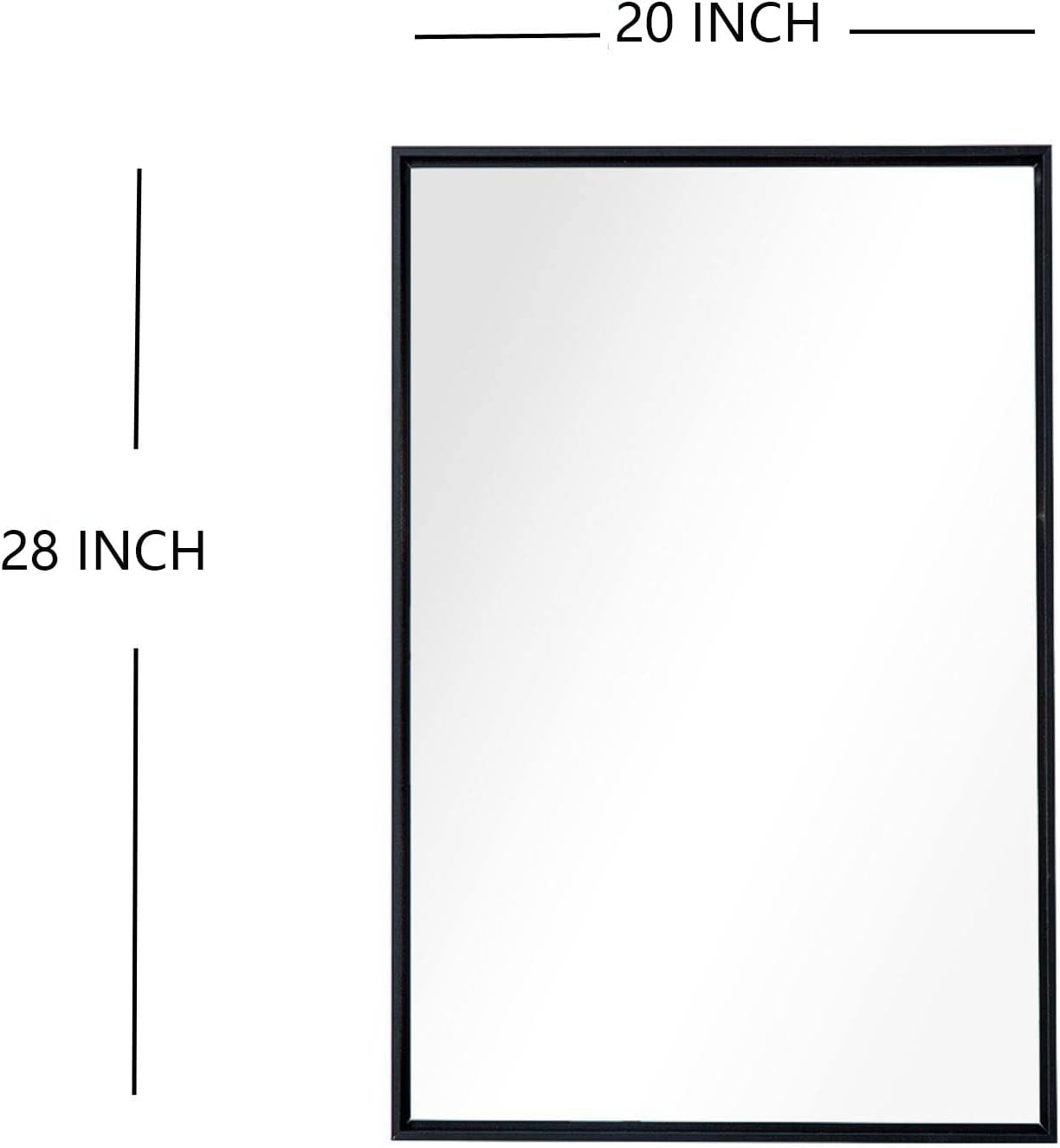 Rectangle Black Bathroom Mirror with Metal Frame 20
