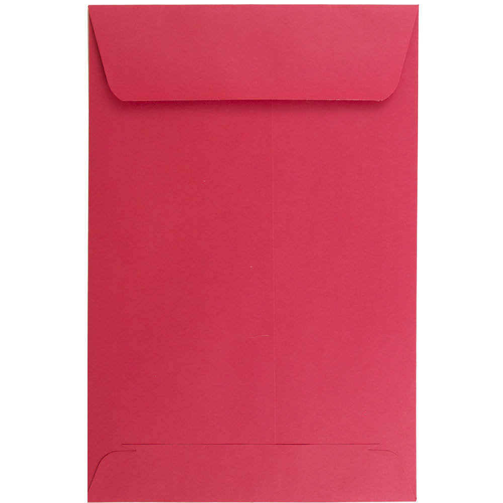 Jam Paper 6 x 9 Open End Catalog Colored Envelopes, Red Recycled, 250/Pack (V0128139D)