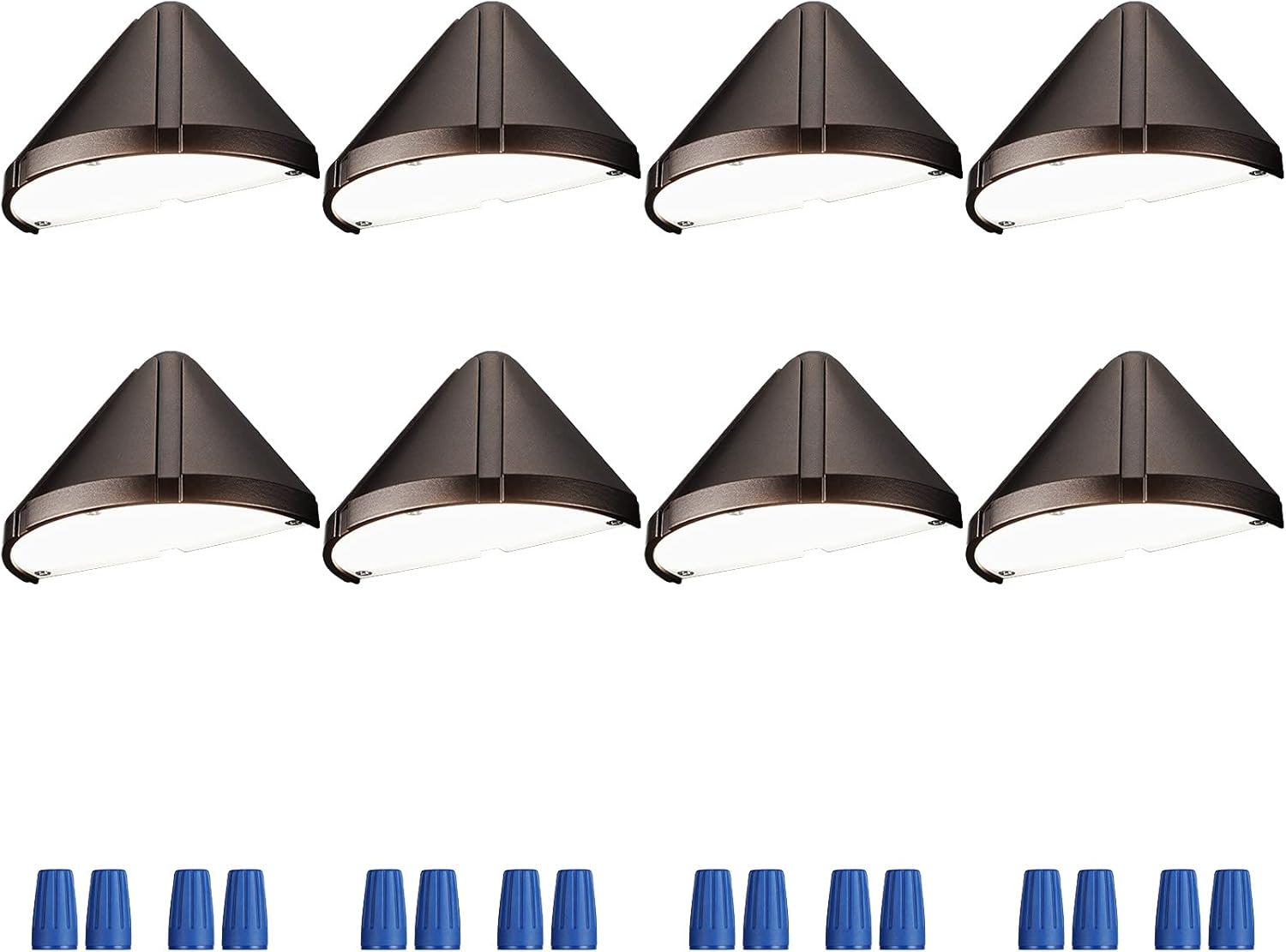 LEONLITE 8-Pack 12-24V Low Voltage LED Deck Lights, 5W Landscape Stair Lighting, CRI90 2700K Soft White, Aluminum Housing, Waterproof Fence Step Light, 30,000 Hours Lifespan