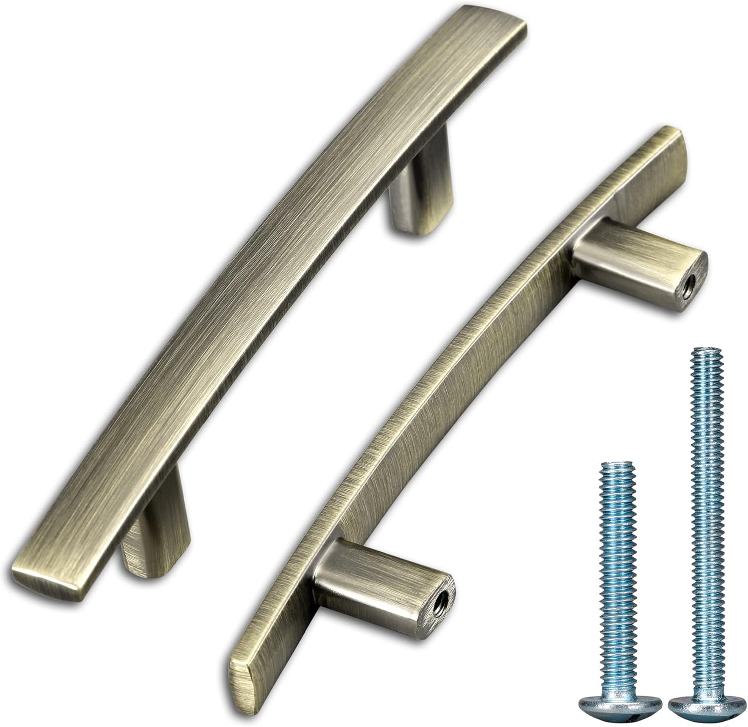 30 Pack Modern Curved Bar Cabinet Handle, 5.25