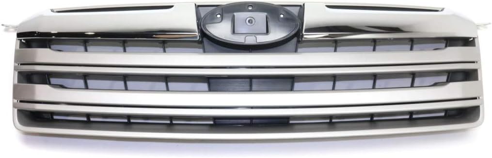 For Subaru Outback Grille Assembly 2013 2014 | Textured Black Shell & Insert | Chrome & Silver Molding | Plastic | CAPA Certified | SU1200152 | 91121AJ14A