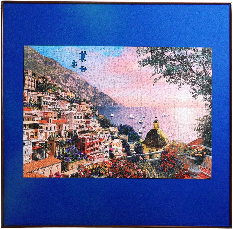 SNAIL Spinner Puzzle Board 34 INCH Square Wooden Jigsaw Lazy Susan 360° Rotating Turntable Puzzle Table, Smooth Plateau Non-Slip Felt Work Surface Puzzle Holder and Keeper, Up to 1500 Pieces Pack of 2