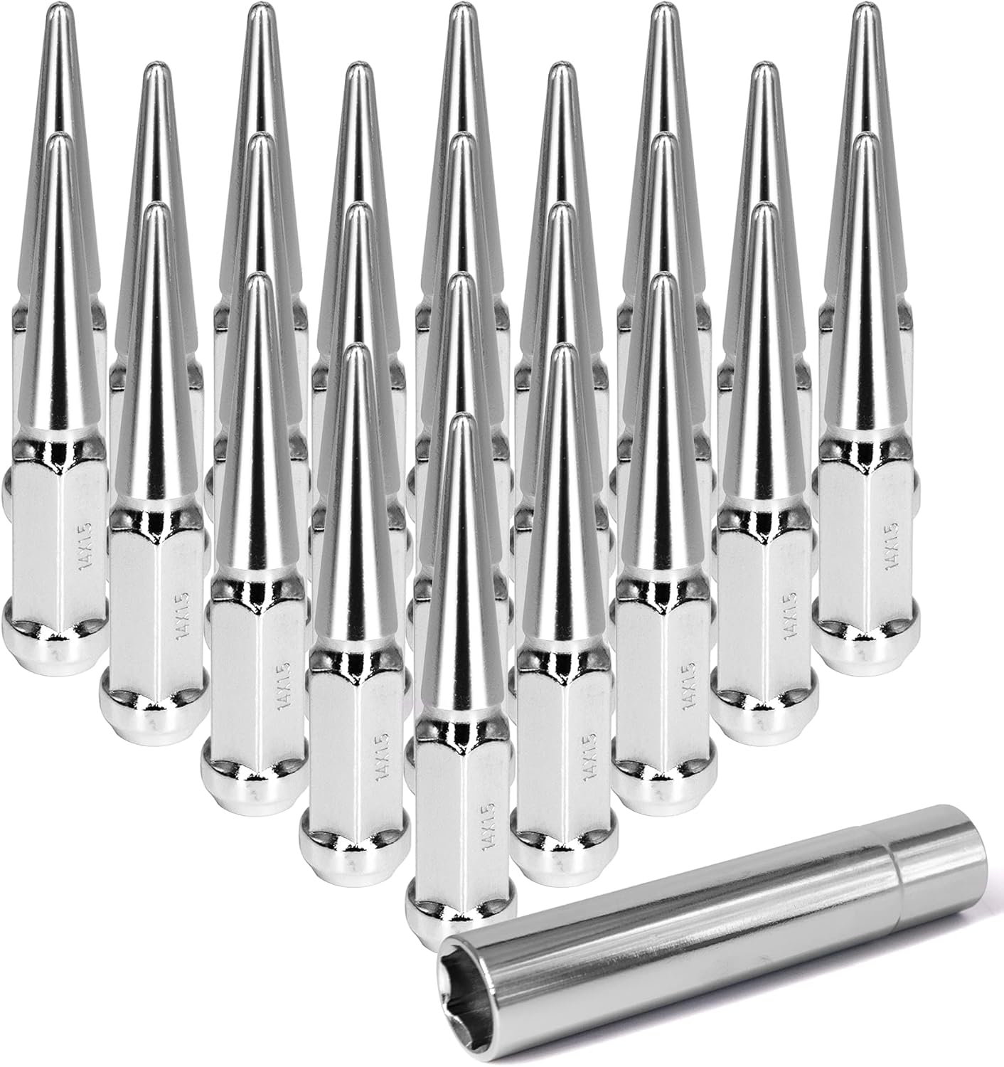 24Pcs M14x1.5 Wheel Spike Lug Nuts,4.4