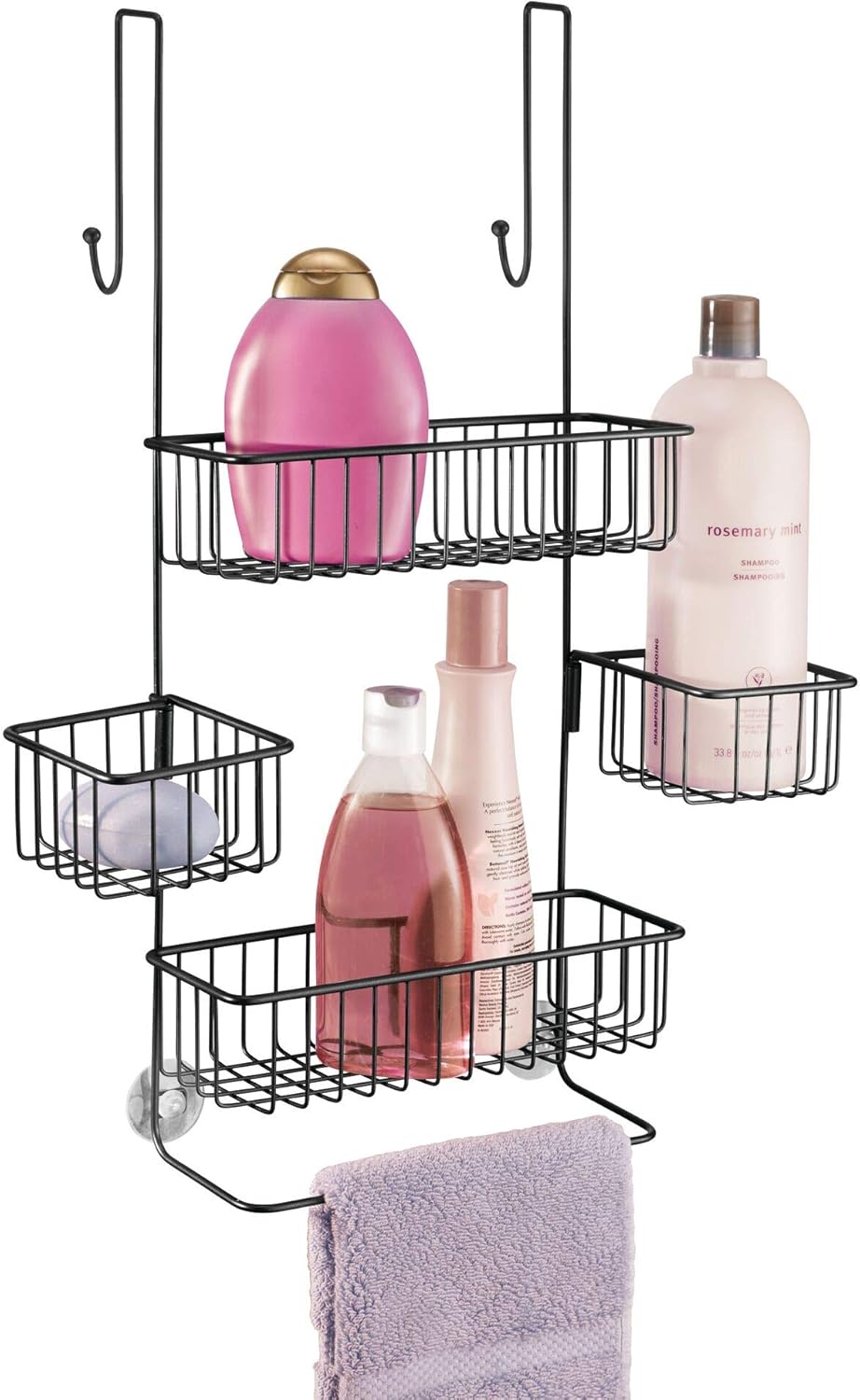 iDesign Metalo Over-the-Door Hanging Shower Organizer - 22.7