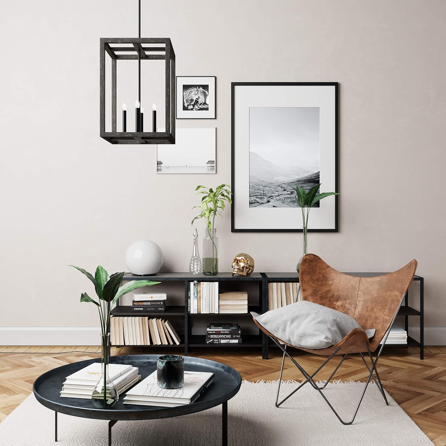 Hunter Fan Company 19086 Squire Manor Pendant Light, Matte Black