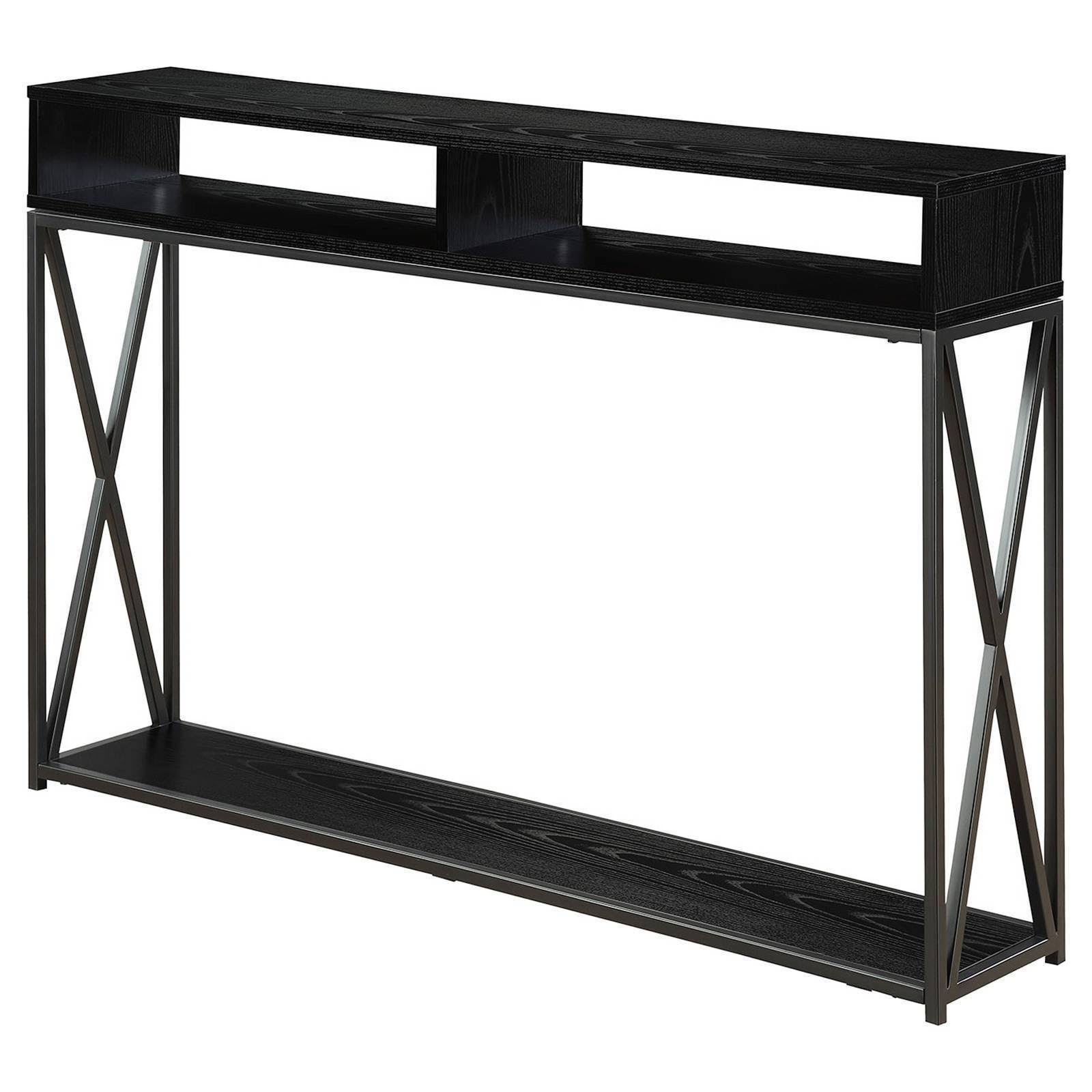 Tucson Deluxe 2 Tier Console Table - Black - Convenience Concepts