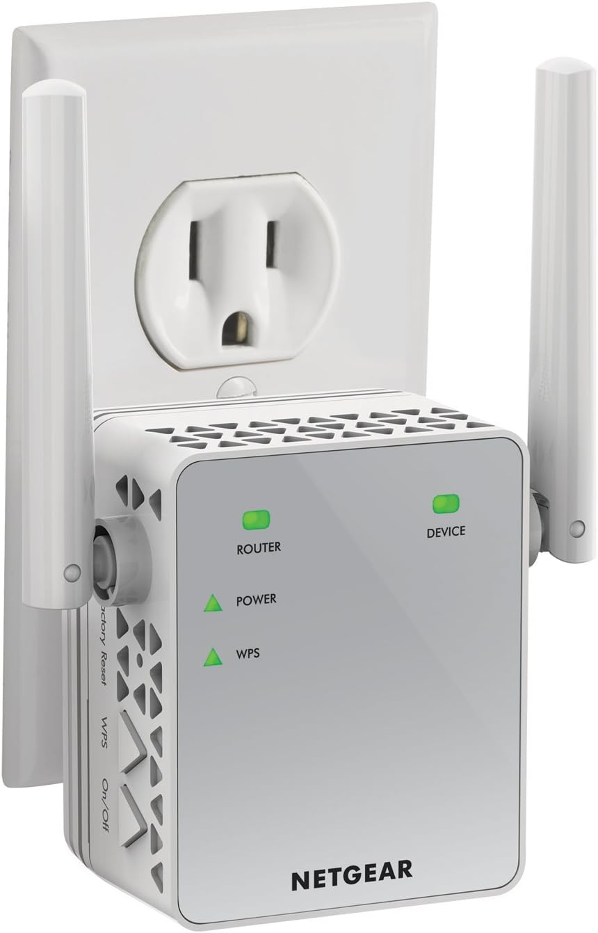 NETGEAR Wi-Fi Range Extender EX6120 - Coverage Up to 1500 Sq Ft and 25 Devices with AC1200 Dual Band Wireless Signal Booster & Repeater (Up to 1200Mbps Speed), and Compact Wall Plug Design Pack of 2