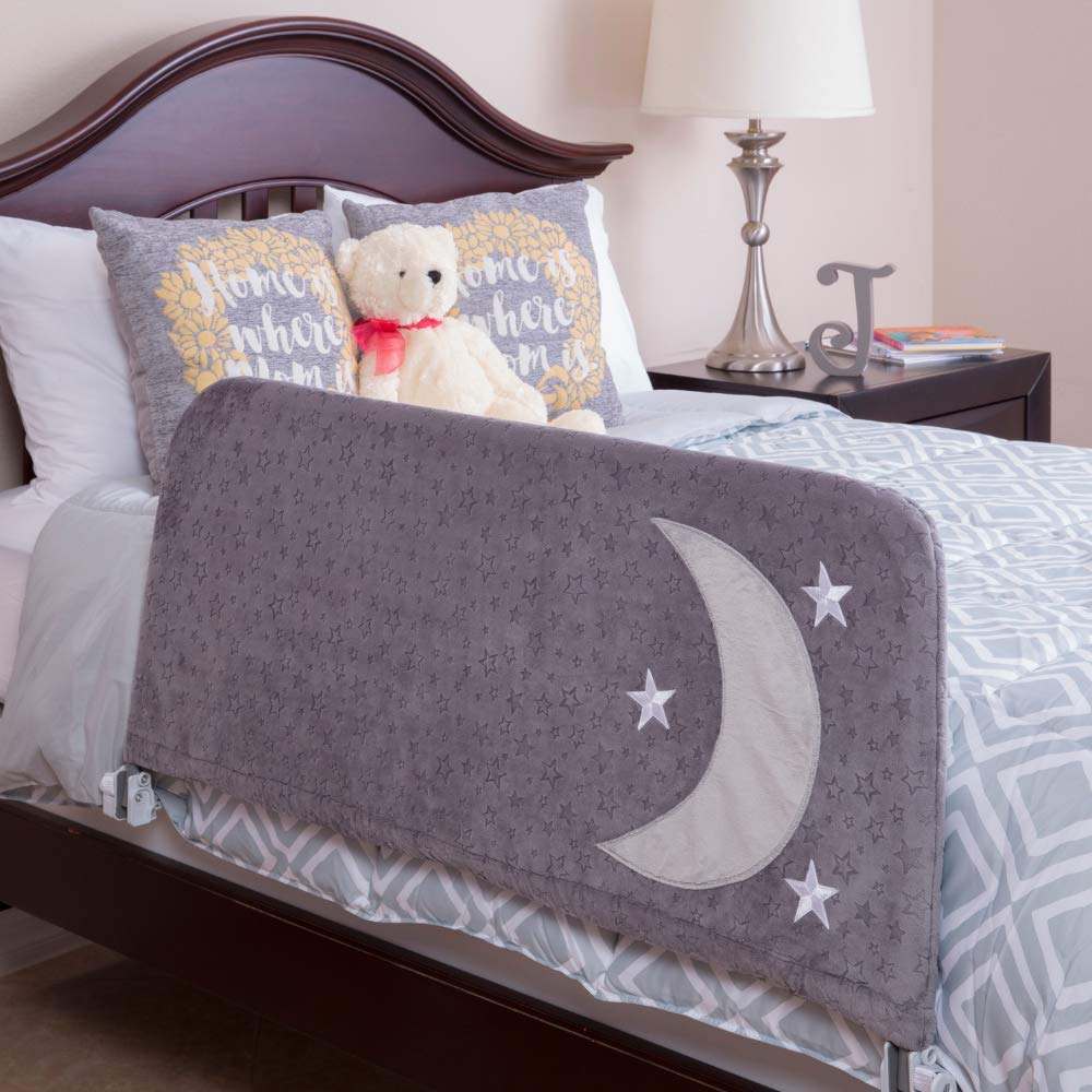 Premium Bed Rail for Toddlers - Includes Beautiful Cover with Inside Pocket | Safety Side Guard Rail for Kids , Extra Long 54