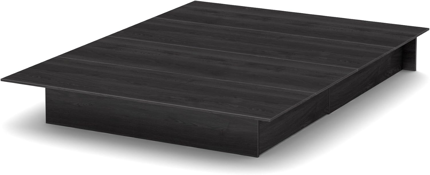 South Shore Step One Platform Bed Pure Black, Contemporary